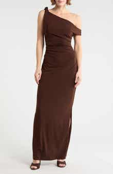 WAYF Ruched Midi Dress