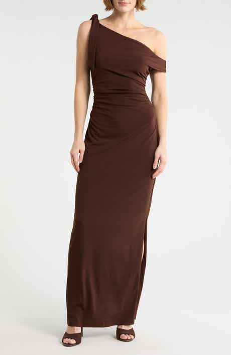 WAYF Ruched Midi Dress