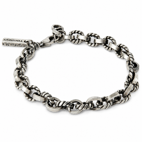 7mm Silver Link Mix Bracelet