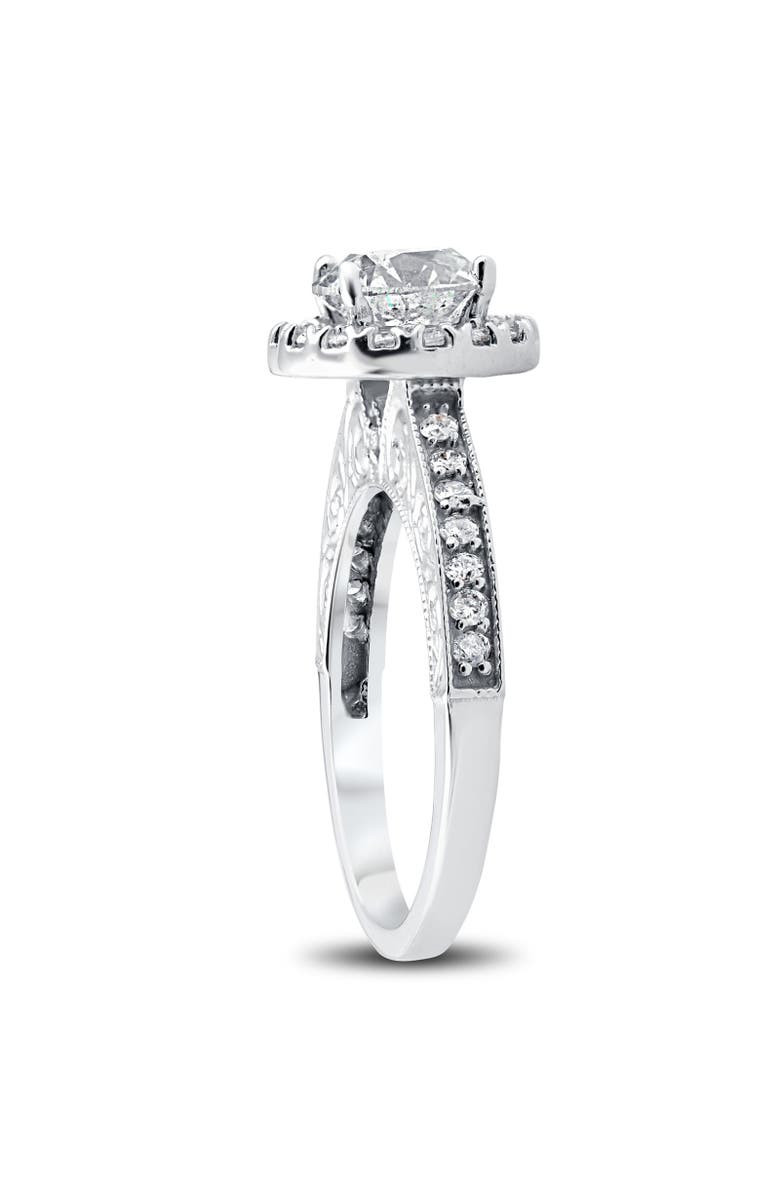 Bliss Diamond Certified 2Ct Diamond Halo Engagement Ring Antique 14k Gold Lab Grown, Alternate, color,