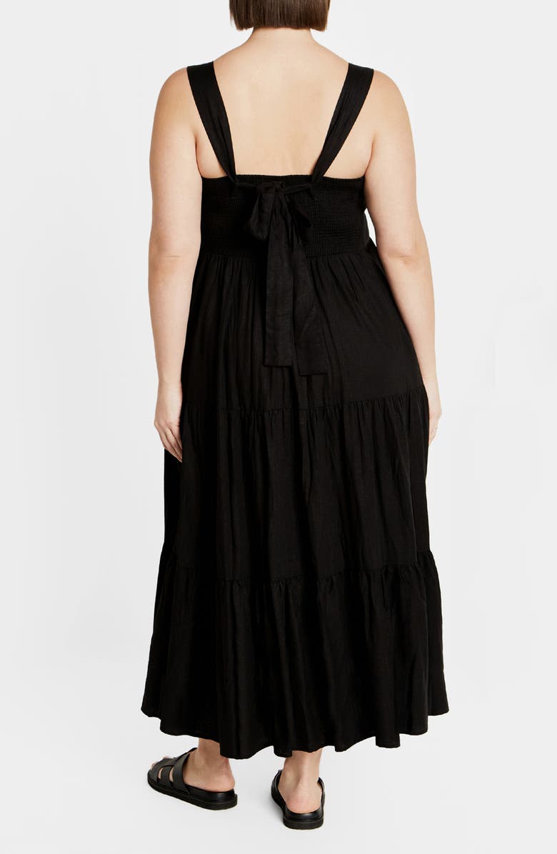 City Chic Livvy Maxi Sundress, Alternate, color, Black