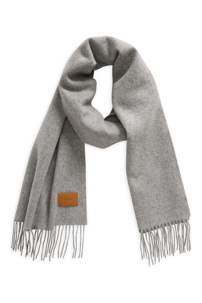 Double Face Cashmere Scarf, Main, color, HEATHER GRAY