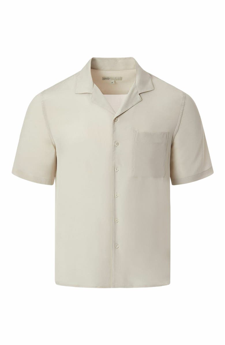Onia Silk Vacation Shirt, Alternate, color, Stone