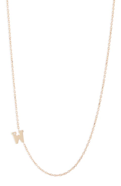 Diamond Initial Necklace