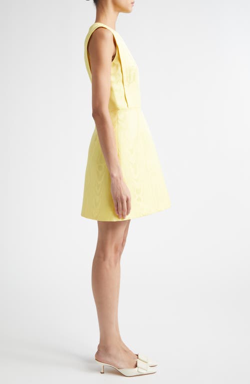 Emilia Wickstead Neelam Moiré Mikado A-line Minidress In Yellow