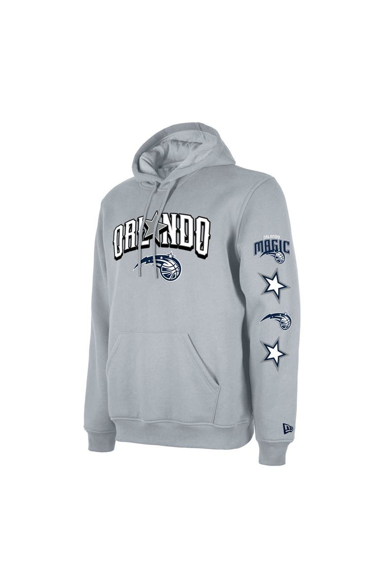 New Era Men's New Era Gray Orlando Magic Tall 2023/24 City Edition Jersey Pullover Hoodie, Alternate, color, 