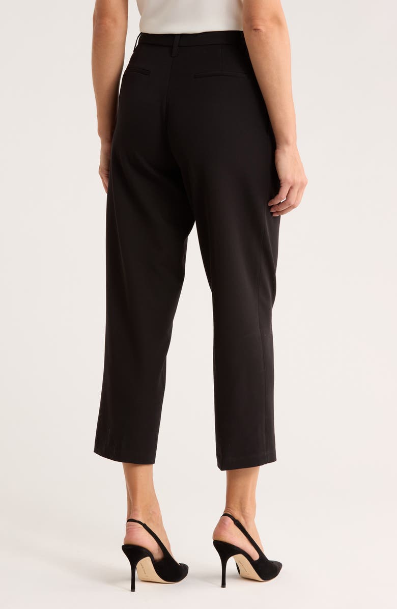 ELIE ELIE TAHARI Pleated Ankle Pants, Alternate, color, Black