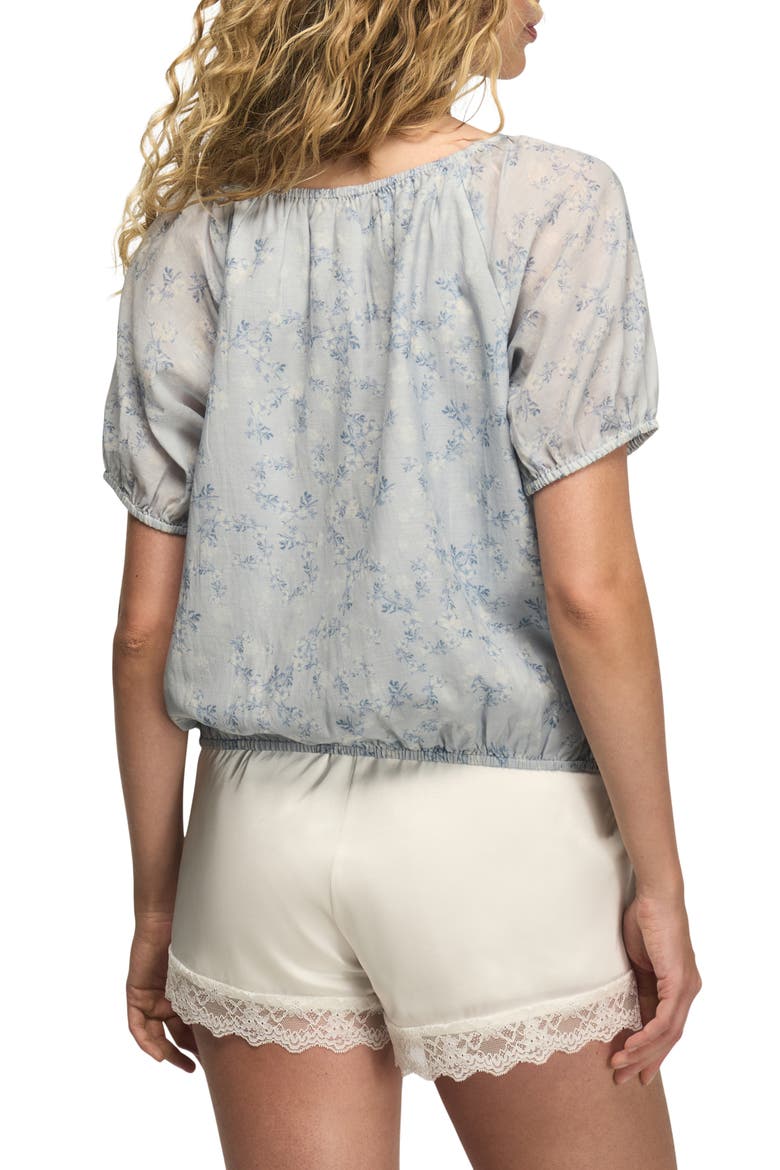 Bubble Hem Top, Alternate, color, BLUE FLORAL