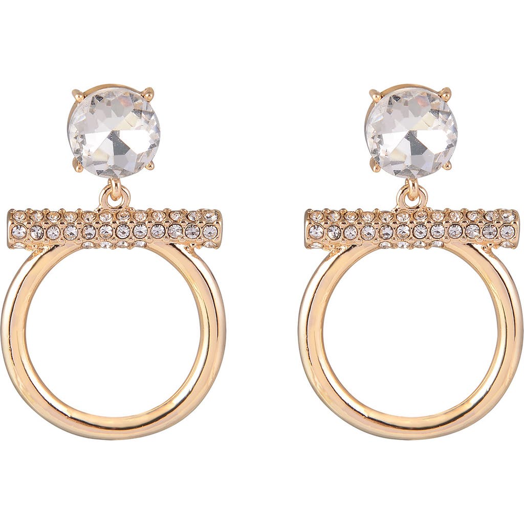 Laundry By Shelli Segal Pavé Frontal Hoop Earrings In Gold