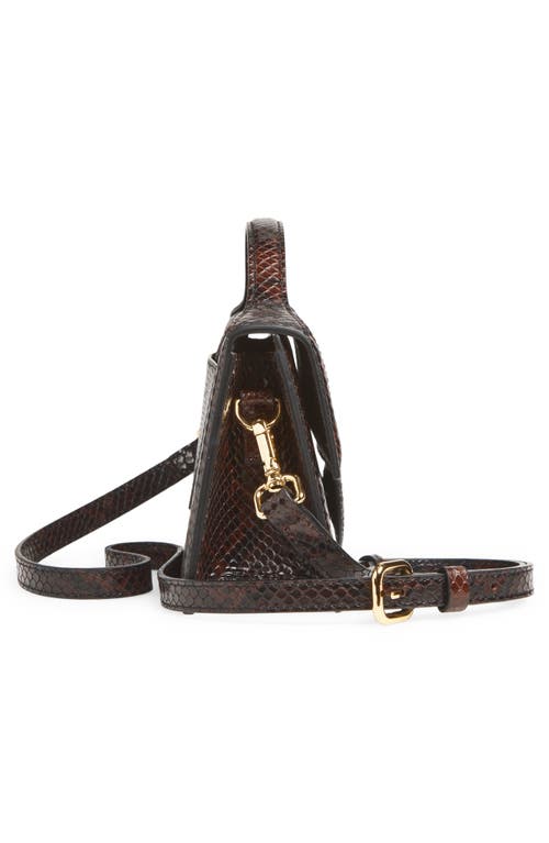 Jacquemus Womens Dark Brown Le Grand Bambino Leather Top Handle Bag