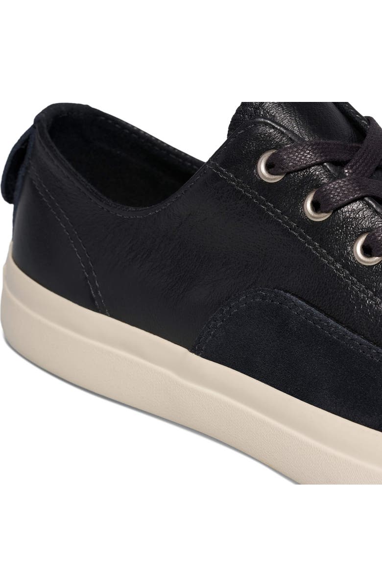 P.F. Flyers All-American Luxe Low-Top Leather & Suede Sneaker, Alternate, color, Black