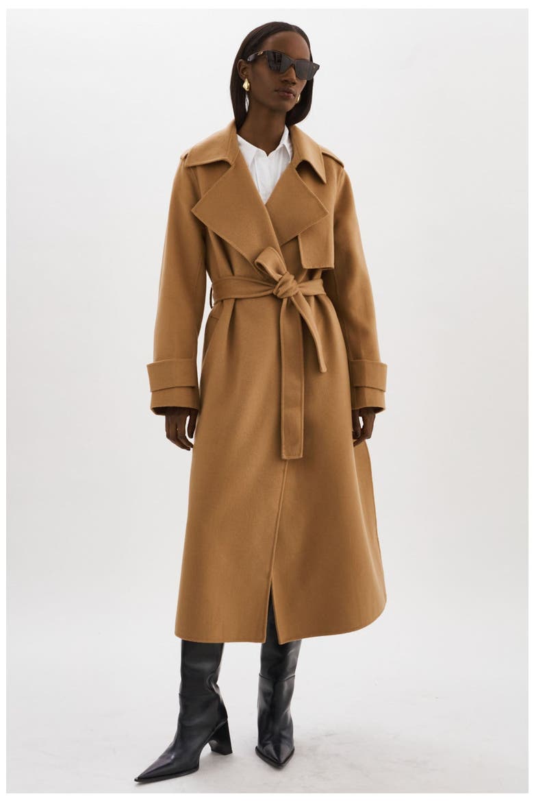 Margaret | Wool Trench Coat, Main, color, Camel
