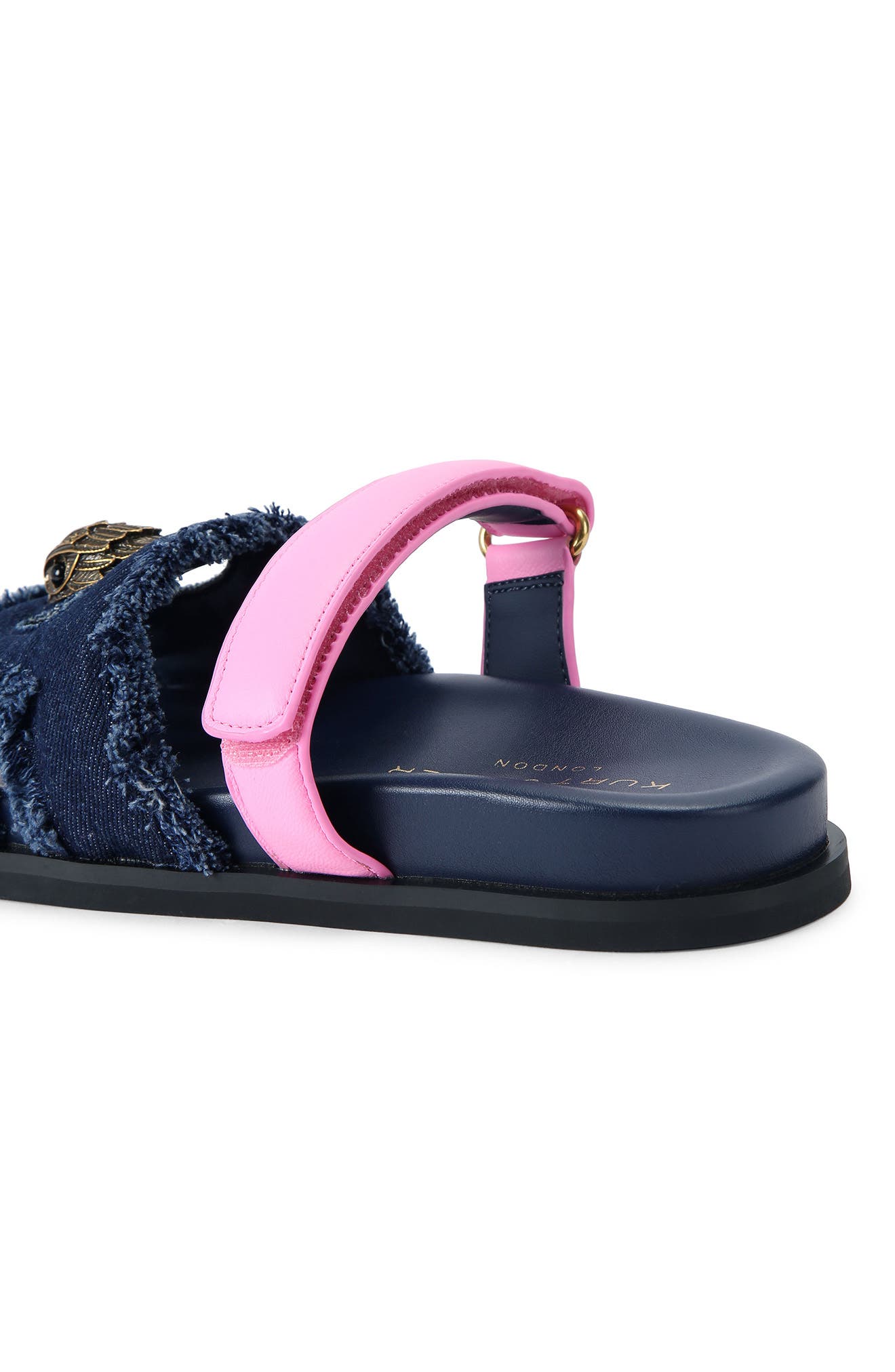 Kurt Geiger London Eagle Cutout Slide Sandal, Alternate, color, Light Pink/ Pastel Blue