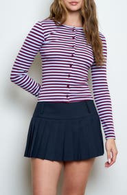 Blu Pepper Striped Cardigan