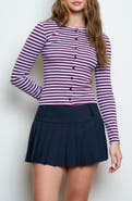 Blu Pepper Striped Cardigan