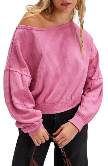 Free People Ife Oversize Thermal Sweatshirt