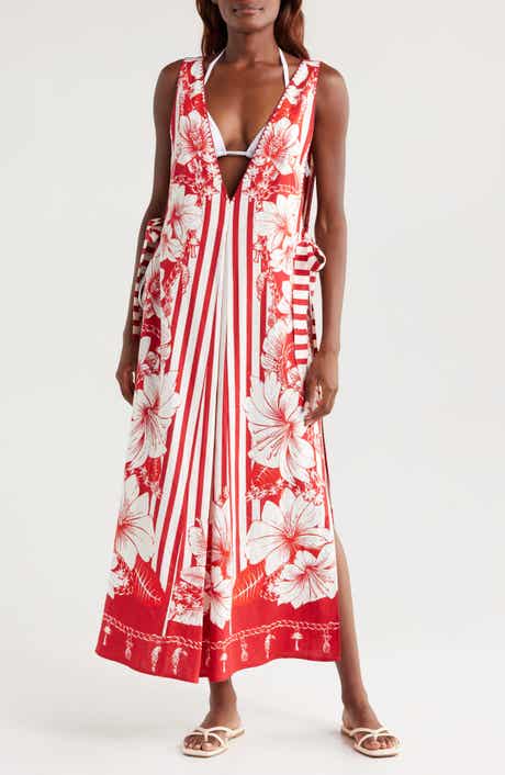 FARM Rio Floral Chains Print Cover-Up Maxi Dress