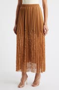 NIKKI LUND Sigrid Mixed Media Pleated Skirt