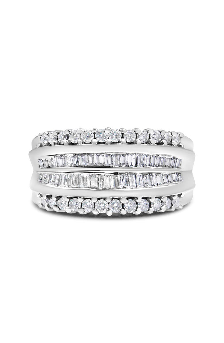 Haus of Brilliance 14K White Gold 1.00 Cttw Diamond Modern Band Ring, Main, color, White