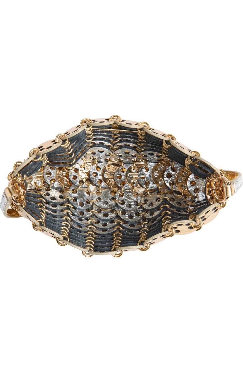 Rabanne 1969 Reversible Nano Flip Bag, Alternate, color, Gold/ Silver