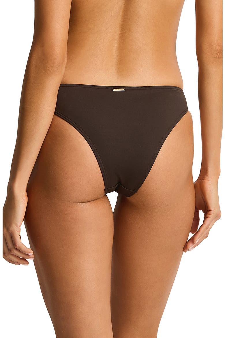 De Luxe Sporty Mid Rise Swim Briefs, Alternate, color, ESPRESSO