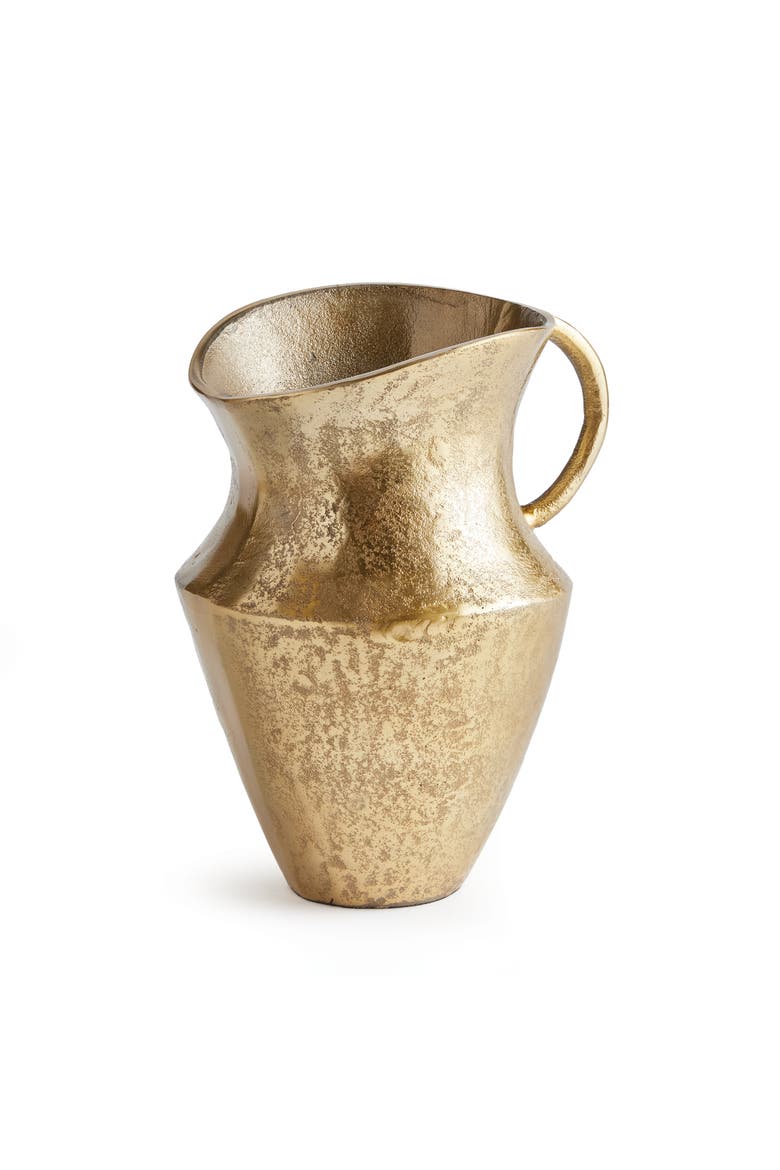 Elaina Decorative Vase Pitcher Large, Main, color, Gold