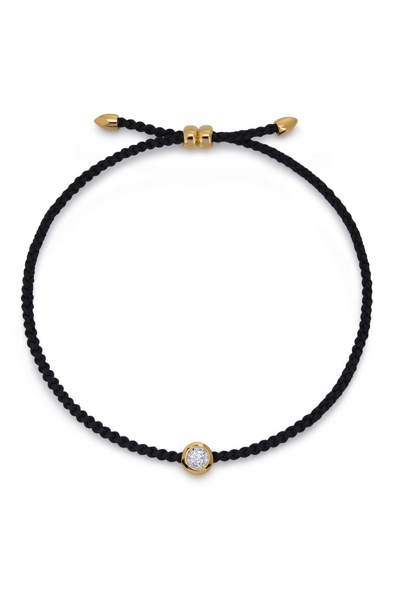 Diamond Cord Bracelet, Main, color, 18CT GOLD VERMEIL / LAB DIA