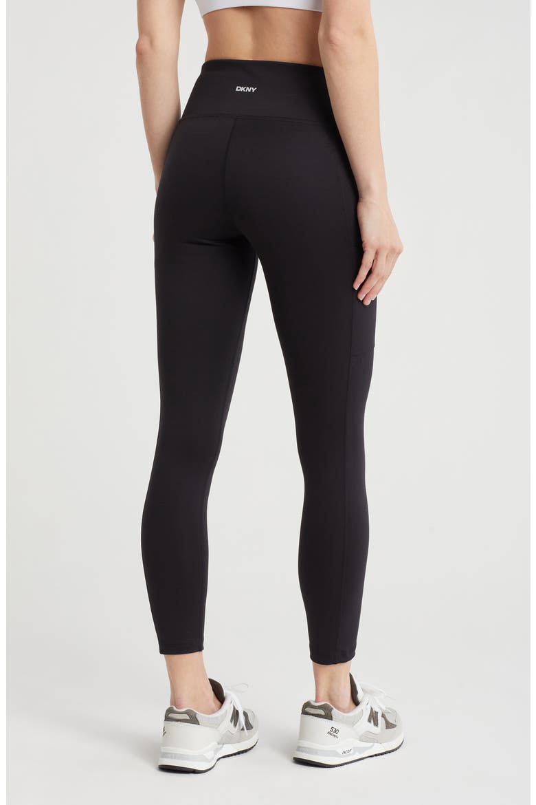 Balance High Waist Pocket 7/8 Compression Leggings, Alternate, color, BLACK