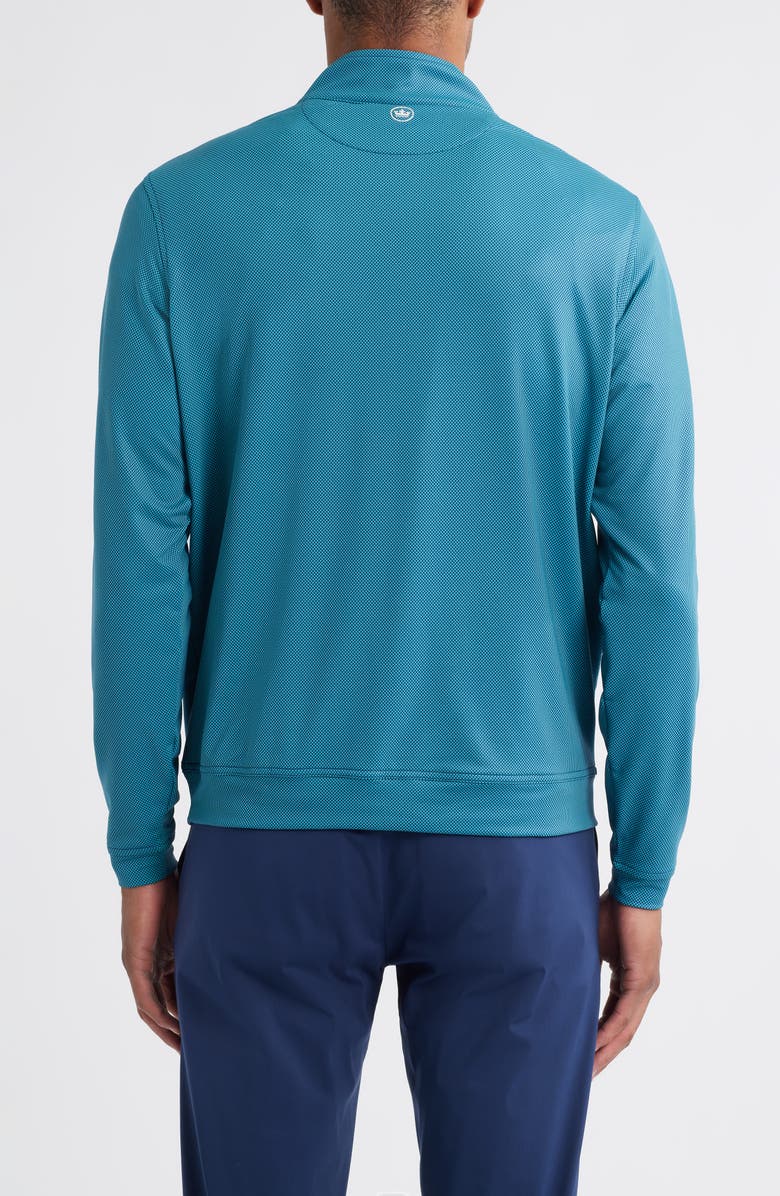 Peter Millar Perth Bird's Eye Performance Quarter Zip Pullover, Alternate, color, Sport Navy