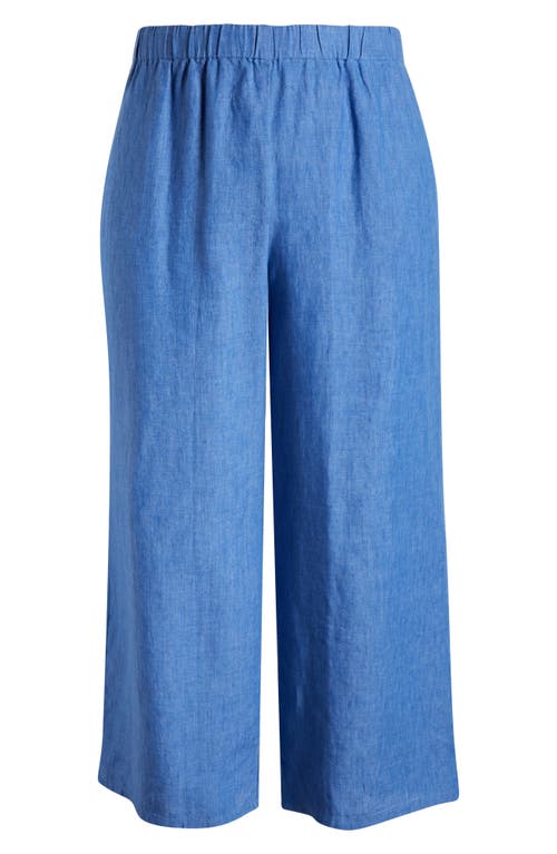 EILEEN FISHER EILEEN FISHER WIDE LEG ORGANIC LINEN CROPPED PANTS