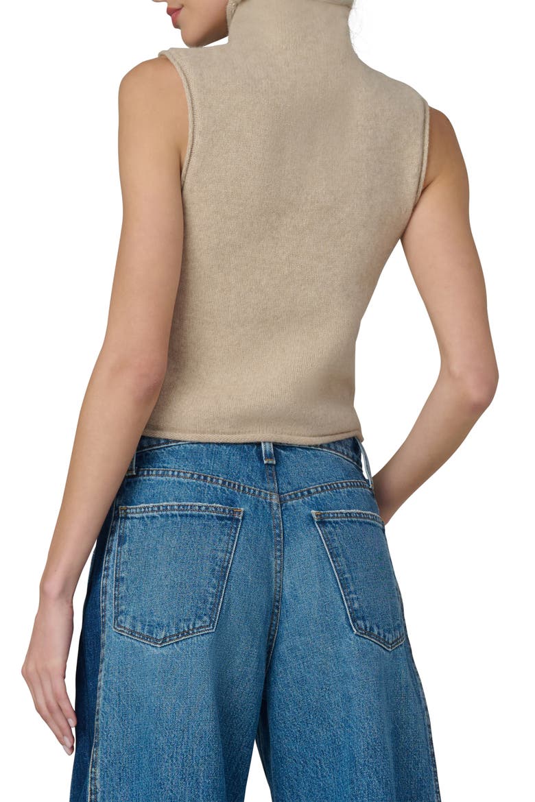 Stevie Sleeveless Wool & Yak Hair Sweater, Alternate, color, CAMEL