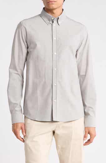 Konrad Stripe Cotton Oxford Button-Down Shirt