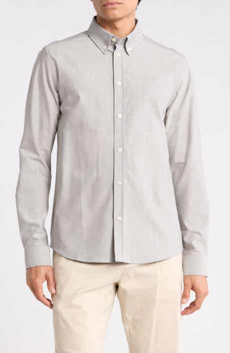 Les Deux Konrad Stripe Cotton Oxford Button-Down Shirt