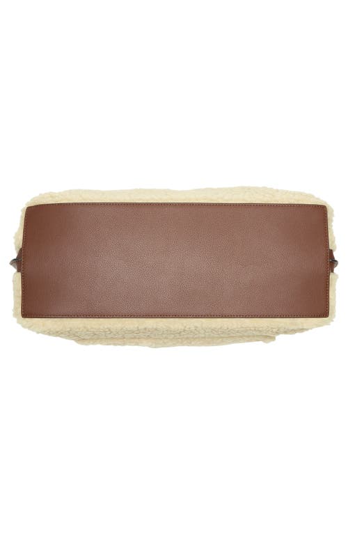 Rebecca Minkoff Megan Faux Shearling Tote In Cream