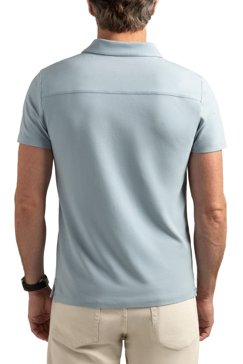 Biscayne Slim Fit Cotton Blend Piqué Golf Polo, Alternate, color, HORIZON BLUE