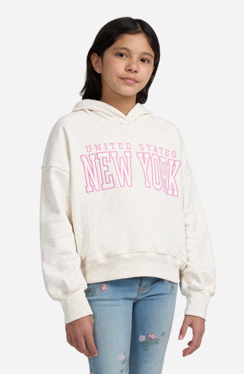 Abercrombie Girls New York Popover Sweatshirt In White