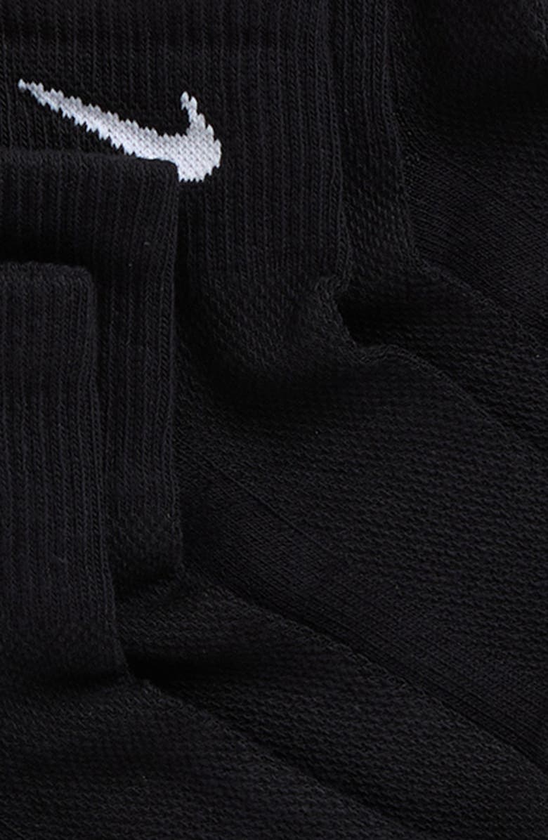 Nike Everday Elevated Assorted 6-Pack Cotton Blend Ankle Socks, Alternate, color, Black