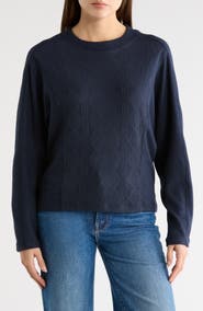 Democracy Textured Knit Dolman Sleeve Top