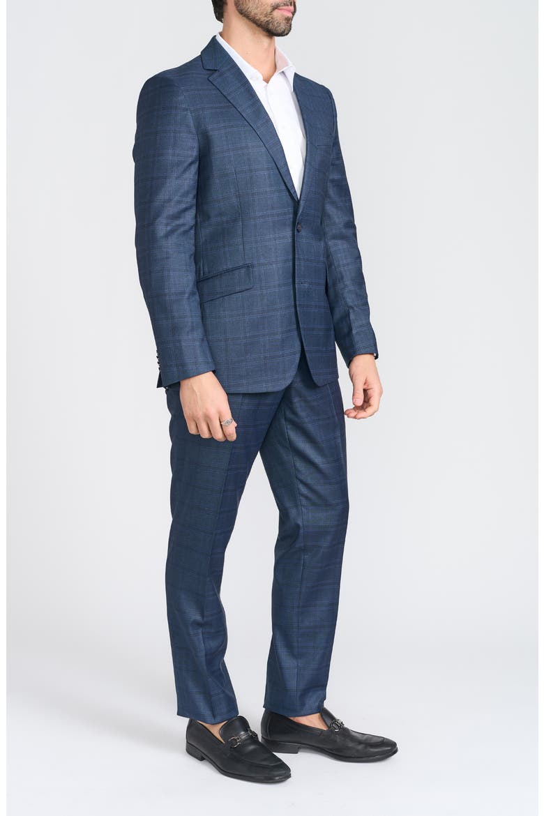 Hoxton Plaid Suit, Alternate, color, NAVY