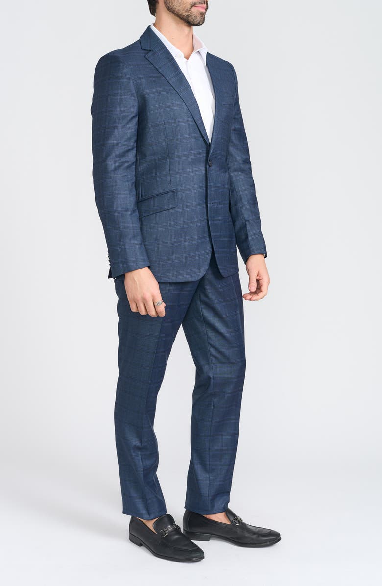 SAVILE ROW CO Hoxton Plaid Suit, Alternate, color, Navy