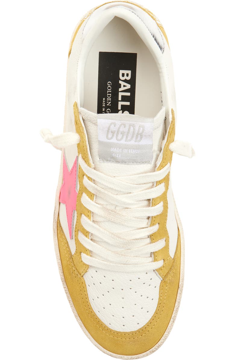 Golden Goose Ball Star Low Top Sneaker, Alternate, color, White/ Pink/ Honey/ Silver