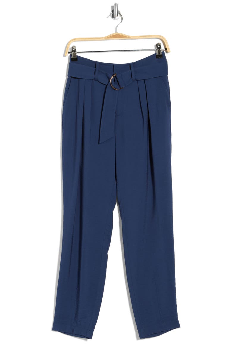 Miley Belted Pleated Pants, Alternate, color, SPRING NAVY