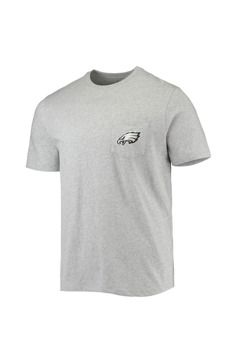 vineyard vines Men's Vineyard Vines Heathered Gray Philadelphia Eagles Team Whale Helmet T-Shirt, Alternate, color, 