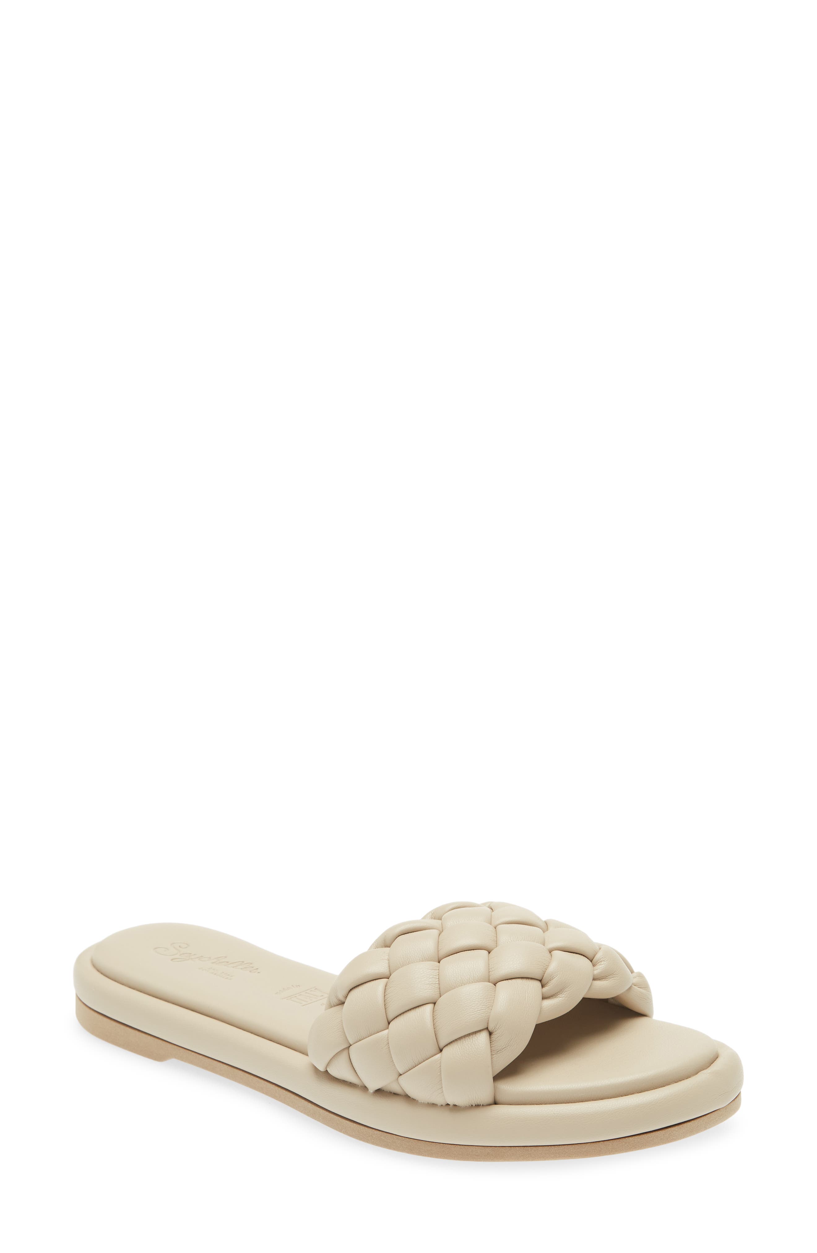 Bellisima Slide Sandal, Main, color, OATMEAL