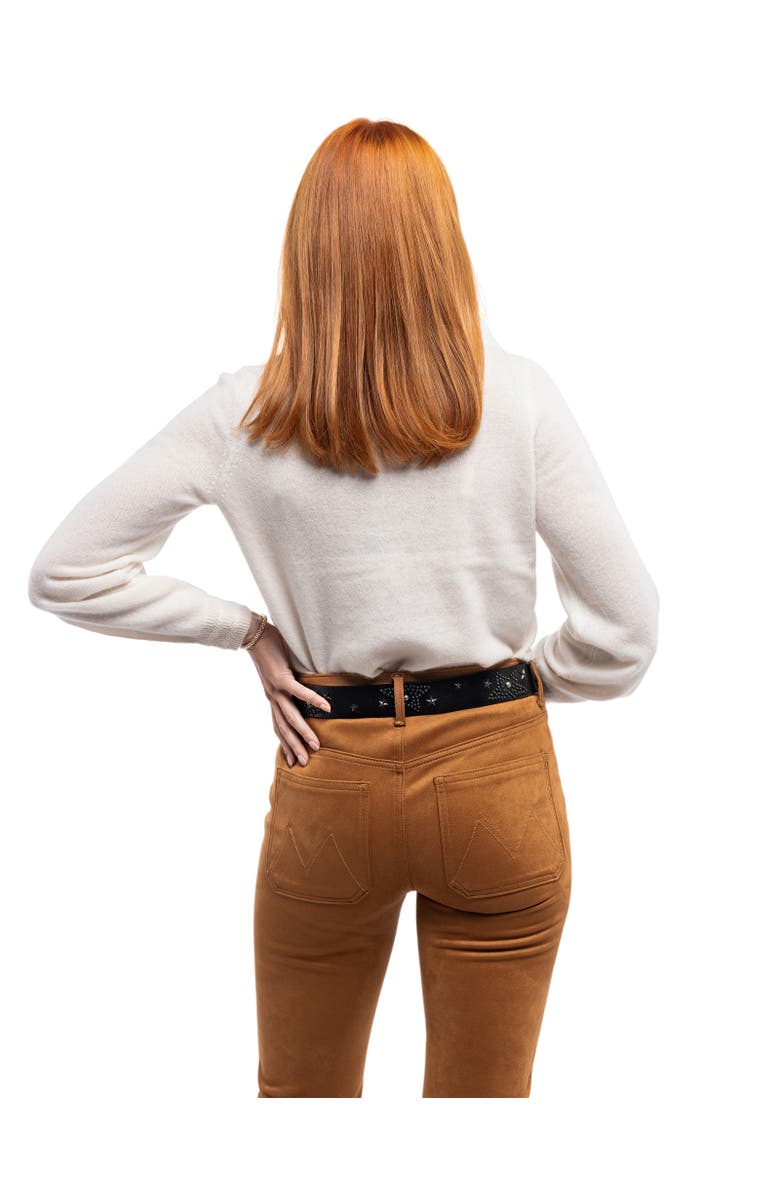 OLD TREND Glory Genuine Leather Star Studded Heritage Belt, Alternate, color, Black