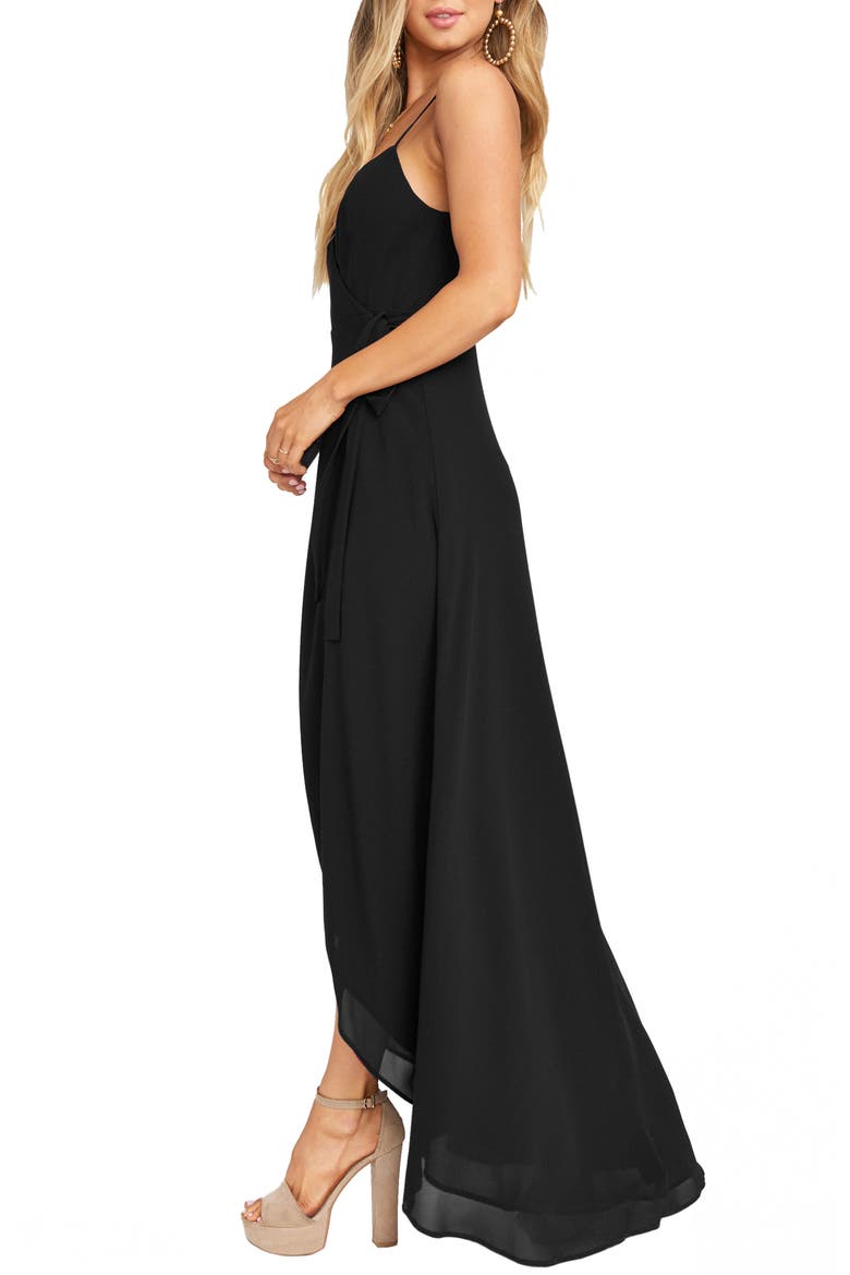 Mariah Wrap Gown, Alternate, color, BLACK CHIFFON