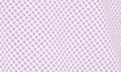 Wrk W.r.k Trim Fit Abstract Cube Print Short Sleeve Performance Button-up Shirt In Purple