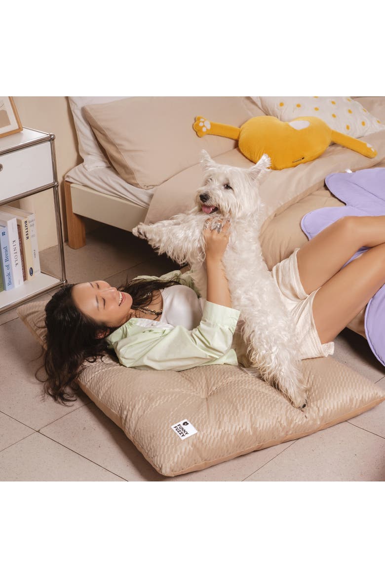 Dual-Sided Plush Washable Dog Pad, Alternate, color, Beige