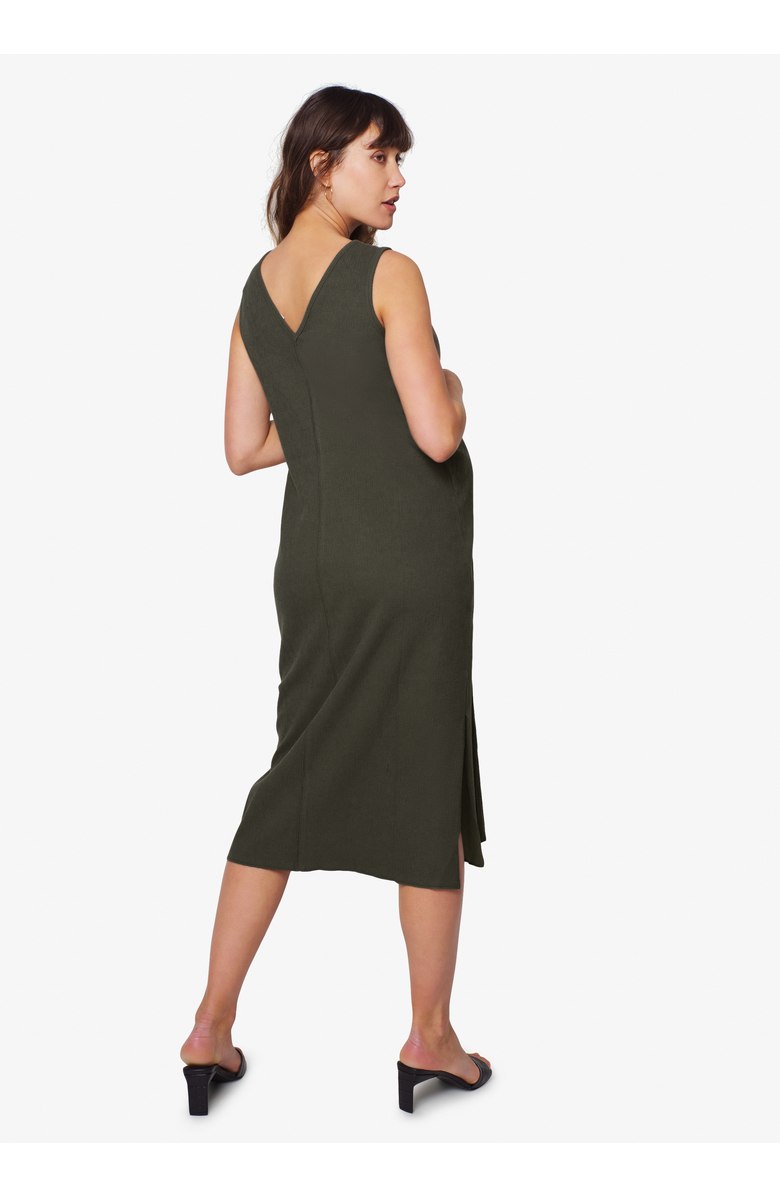 Ingrid & Isabel Maternity Everywear Column Dress, Alternate, color, Olive