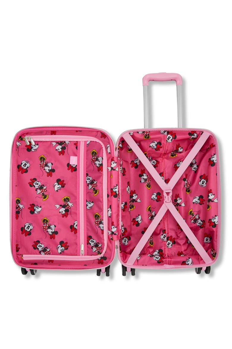 Disney Hardside Carry-on 21-inch Luggage With Spinner Wheels, Alternate, color, Molded Minnie: Pink